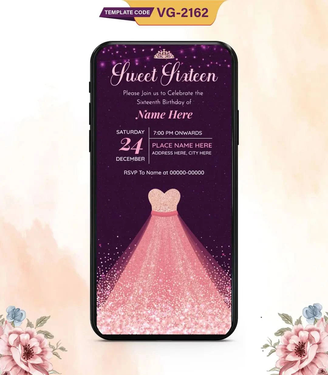 Sweet 16 Birthday Invitation