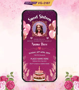 Sweet Sixteen Birthday Invitation Card