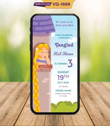 Tangled Birthday Invitation Card