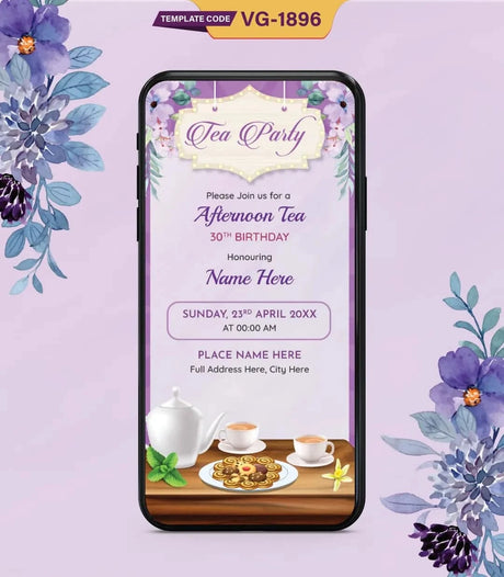 Tea Invitation Card