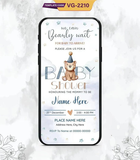 Teddy Bear Baby Shower Invitations Templates 