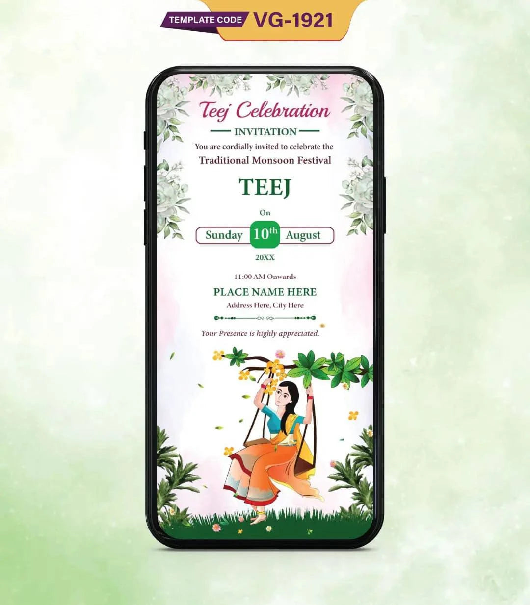 Teej Celebration Invitation