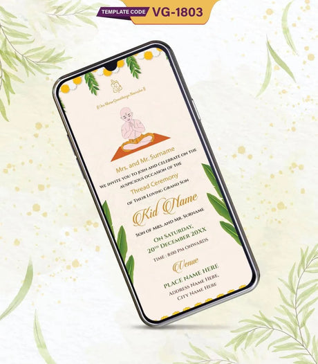 Thread Ceremony Card 