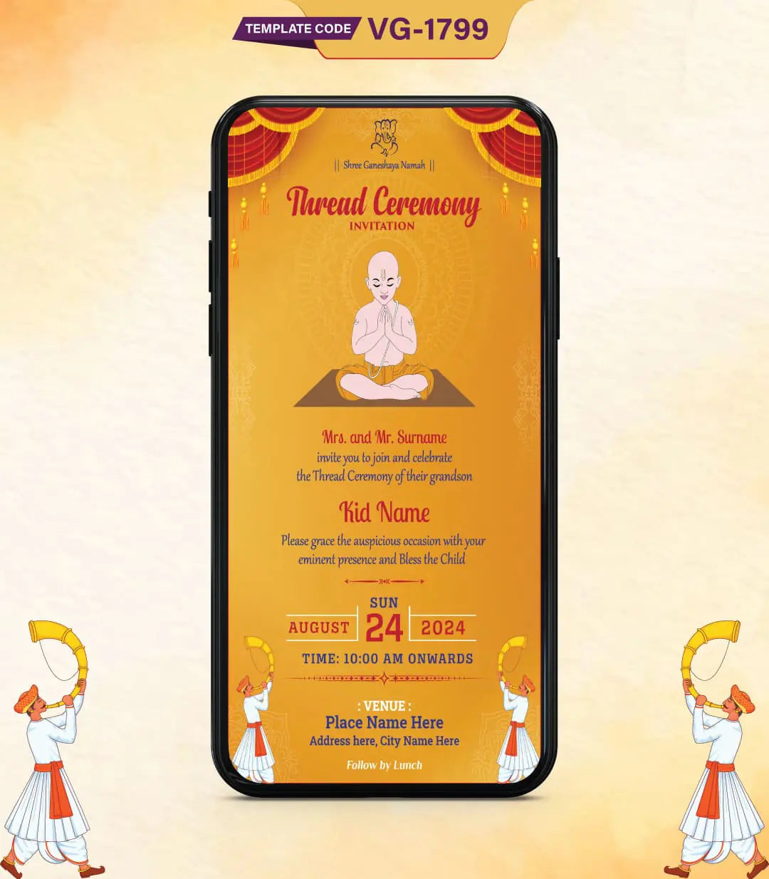 Thread Ceremony Invitation | VG-1799