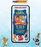 Tom And Jerry Theme Birthday Party Invitation Card