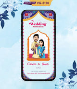 Traditional Caricature Wedding Invitation Pdf | VG-2126