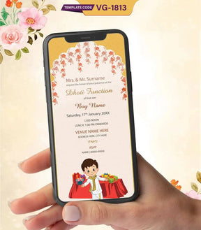 Traditional Dhoti Ceremony Invitation