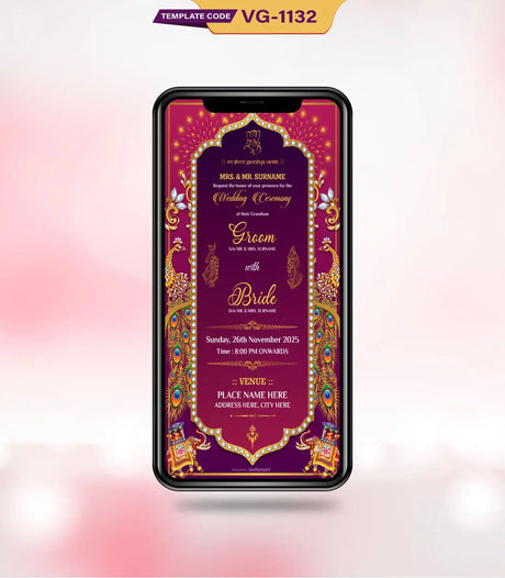 Traditional Hindu Wedding Invitation