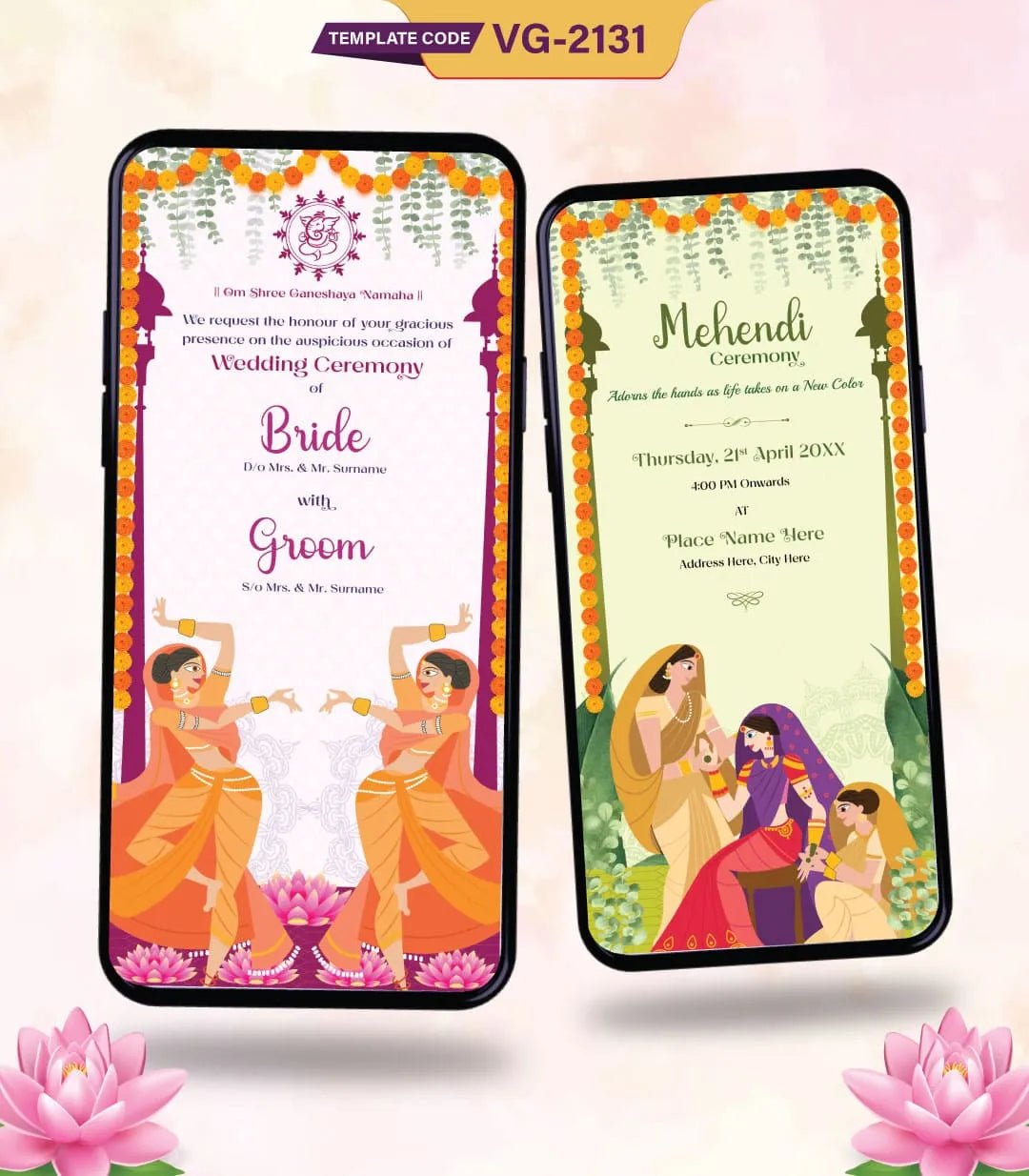 Traditional Multiple Function Wedding Invitation Pdf 