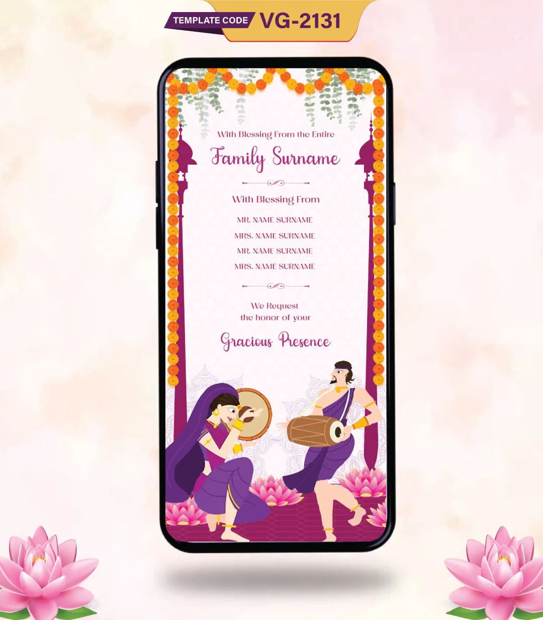 Traditional Multiple Function Wedding Invitation Pdf 