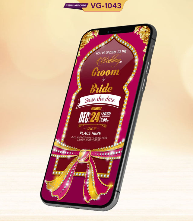 Traditional Wedding Invitation ecard For Whatsapp