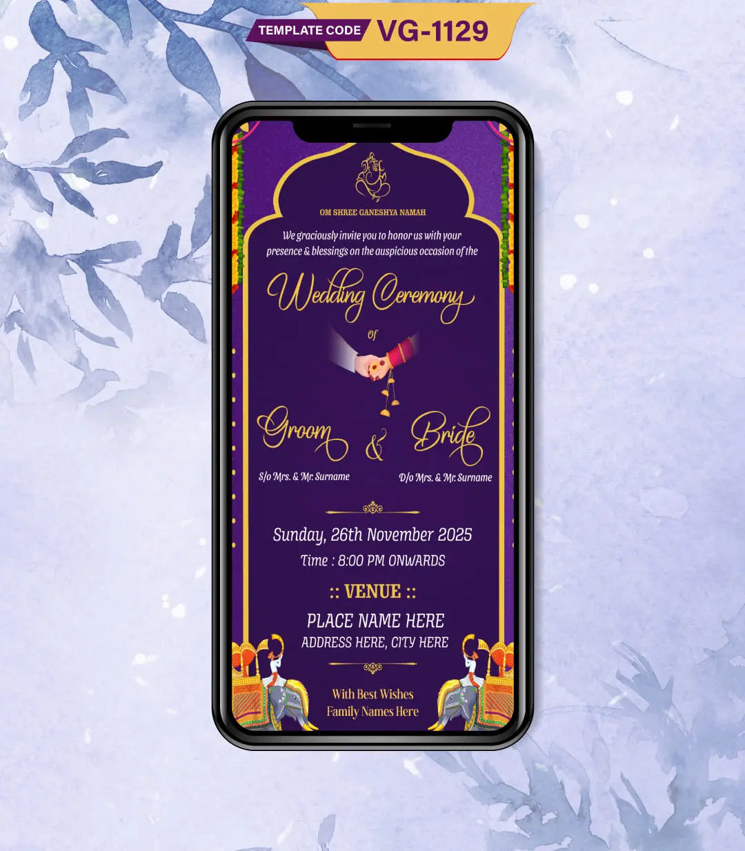 Traditional Wedding Invite Card