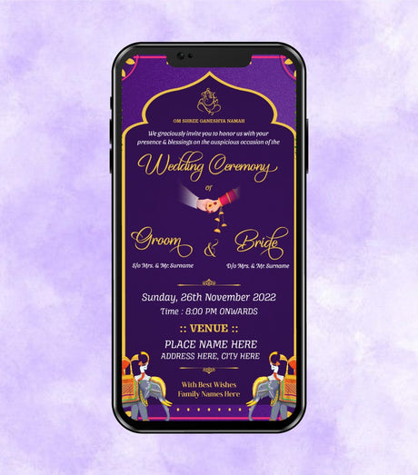 Traditional Wedding Invite Card
