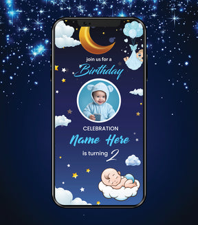 Twinkle Twinkle Little Star Birthday Invitation