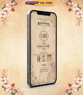 Vintage Wedding Invitation Card