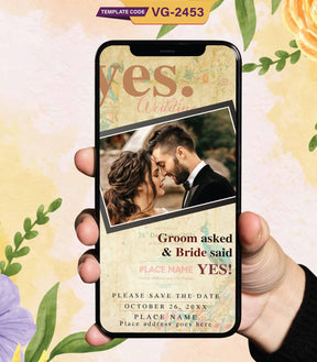 Vintage Wedding Save the Date Invitation