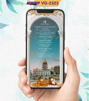 Wedding Anand Karaj Invitation