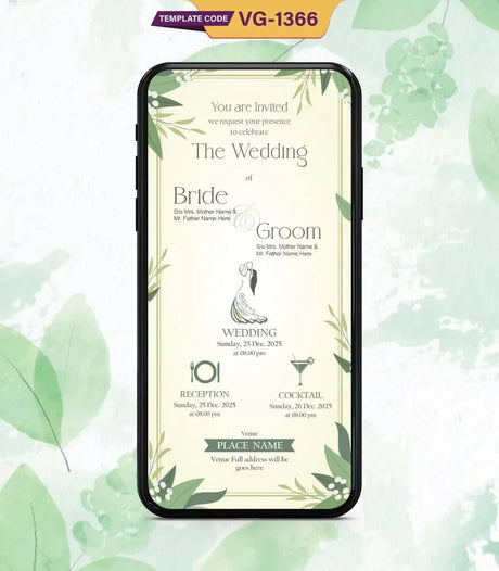 Wedding and Reception Invitation 