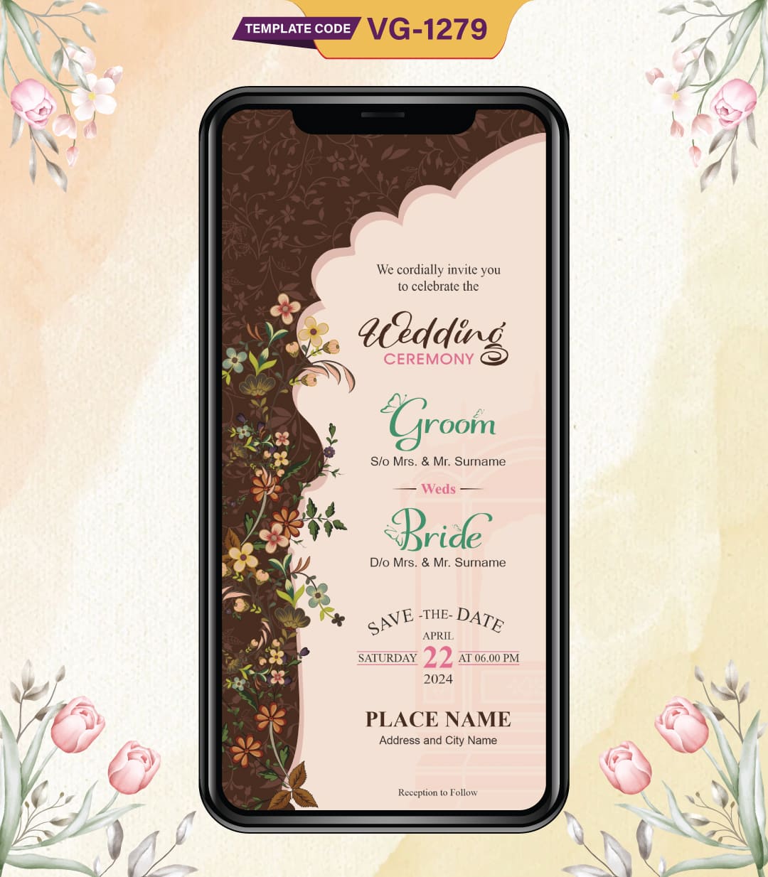 Wedding Ceremony Invite Card