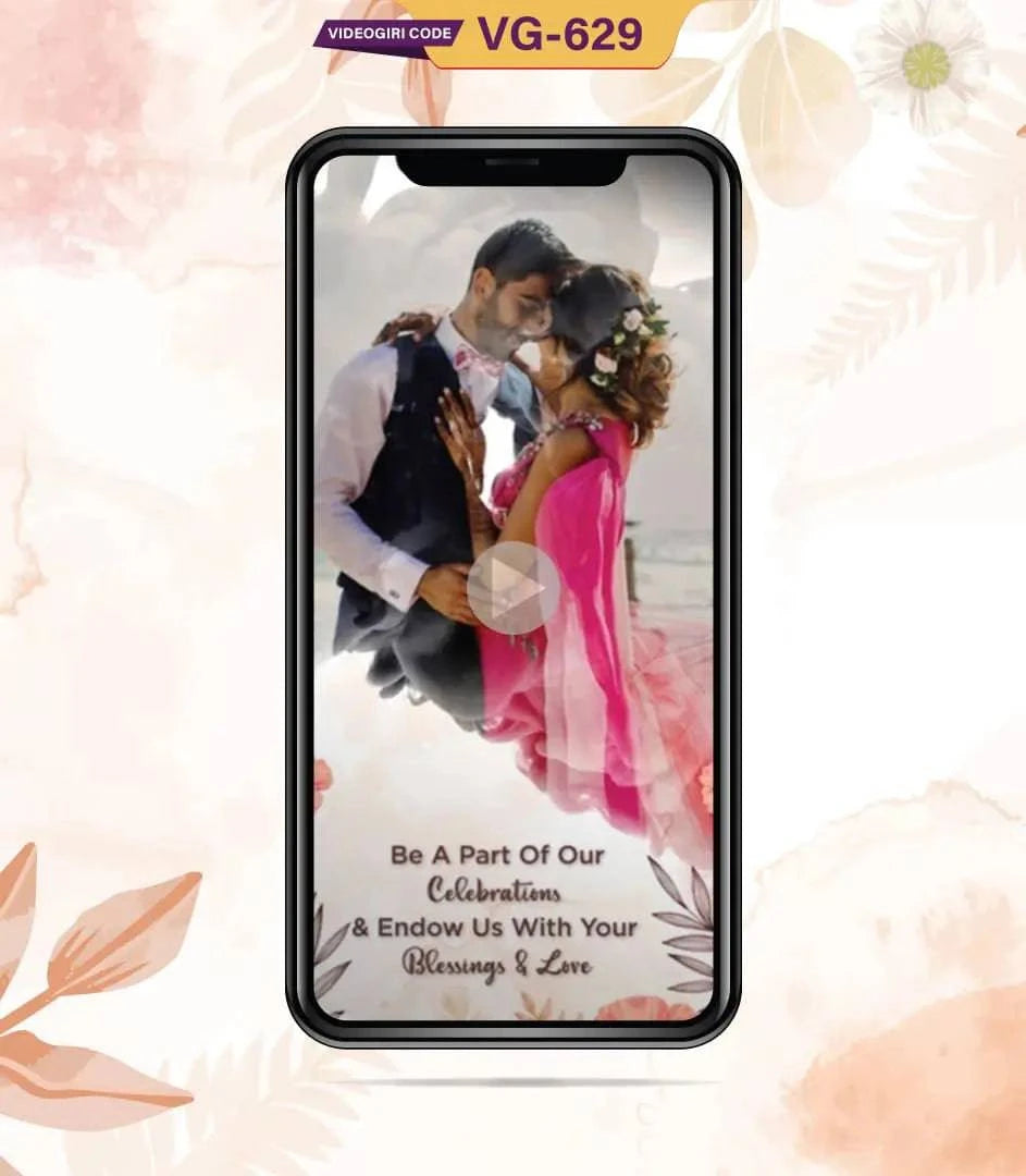 Wedding Invitation Vertical Video