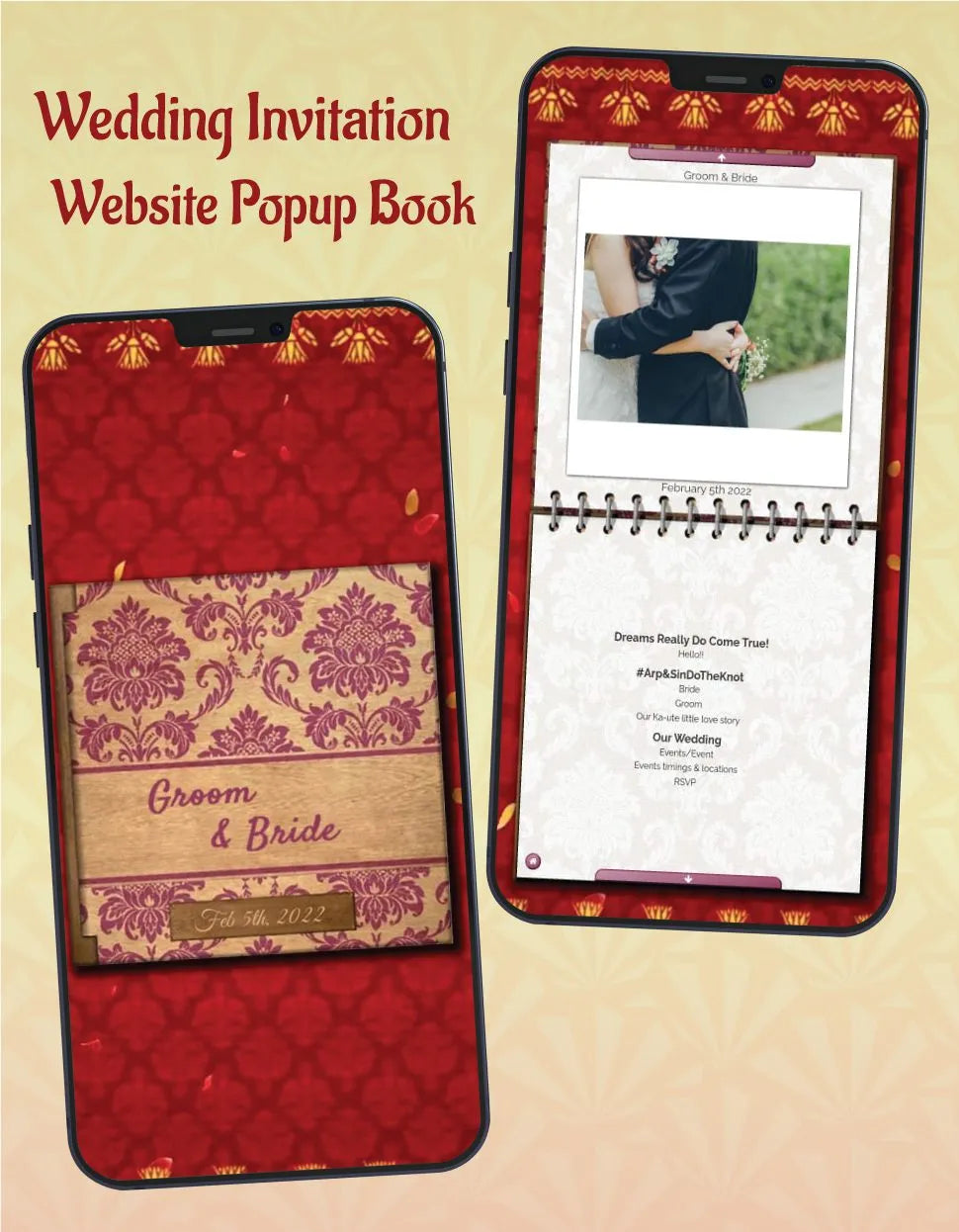 Wedding Invitation Website Pop-up Book