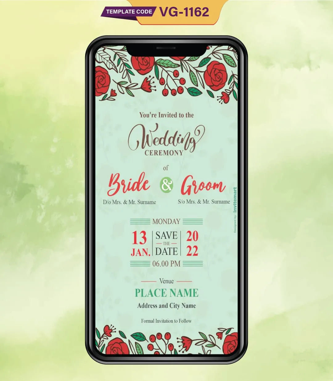 Wedding Save The Date Templates | VG-1162