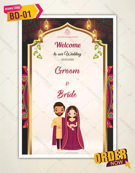 Wedding Welcome Signage Board | BD-01