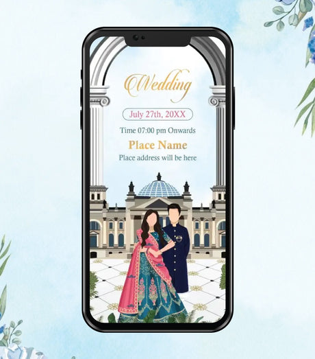 Wedding Invitation Without Face Caricature Online