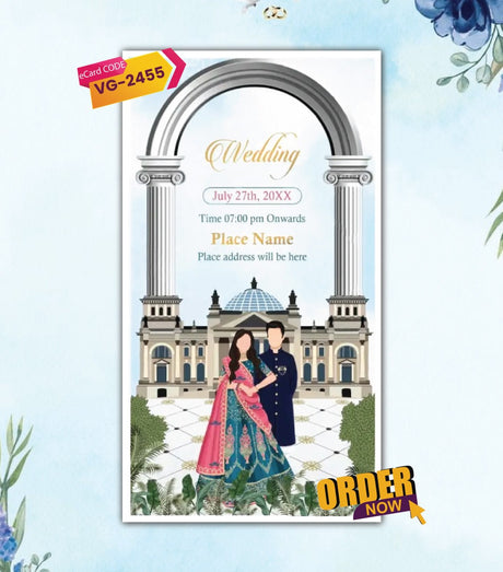 Wedding Invitation Without Face Caricature Online