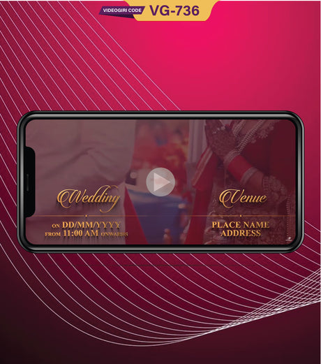 Wedding invitation video with Red Background