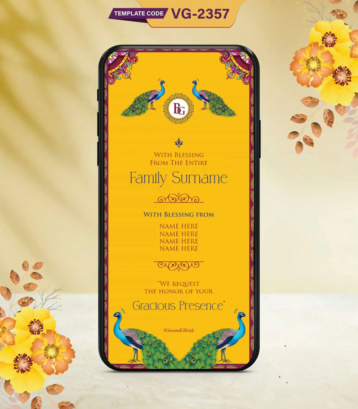 Yellow Wedding Invitation Templates