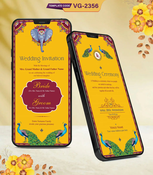 Yellow Wedding Invitation Templates