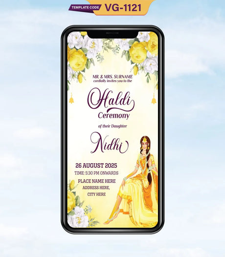 Haldi Ceremony Invitation | VG-1121