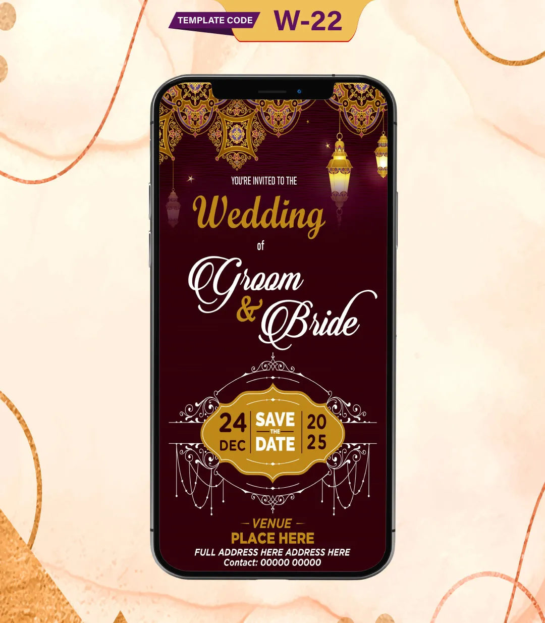 Nikah Invitation eCards | W-22