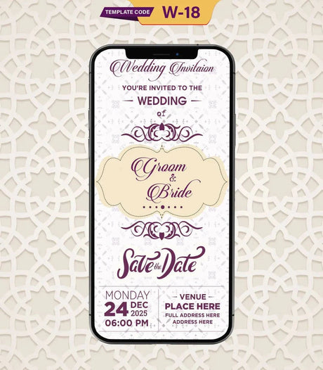 Online Modern Wedding Invitation eCards