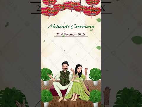 Couple Caricature wedding Invitation Video | VG-2042