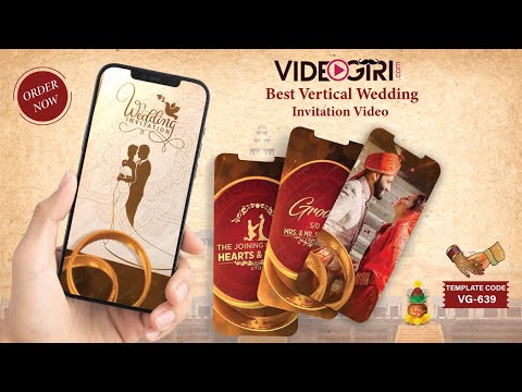 Best Vertical Wedding Invitation Video | Save The Date Video | VG-639