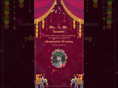 Caricature Annaprashan Invitation Video