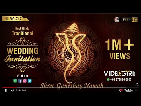 Best Traditional Hindu Wedding Invitation Video