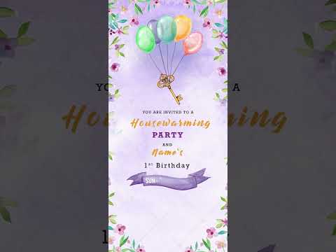 Birthday And Housewarming Invitation Video | VG-2239-V