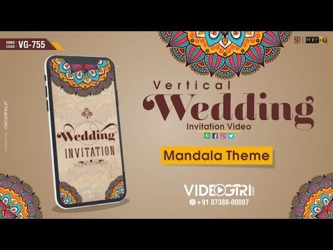 Vertical Wedding Invitation Video 