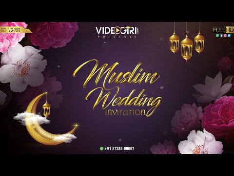 Muslim Wedding Invitation Video | VG-790