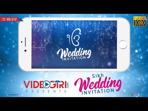 Digital Punjabi Sikh Wedding Invitation Video | VG-512