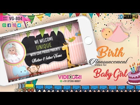 Birth Announcement For Baby Girl