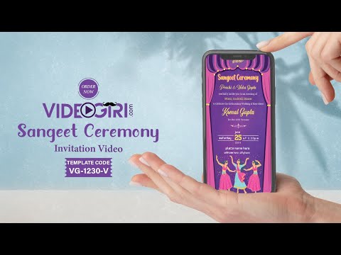 Custom Sangeet Ceremony Invitation Video