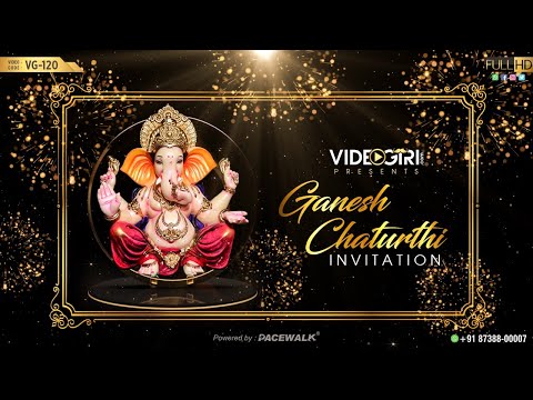 Ganesh Chaturthi Invite Video | Custom Ganpati Puja Invitation Card | VG-120