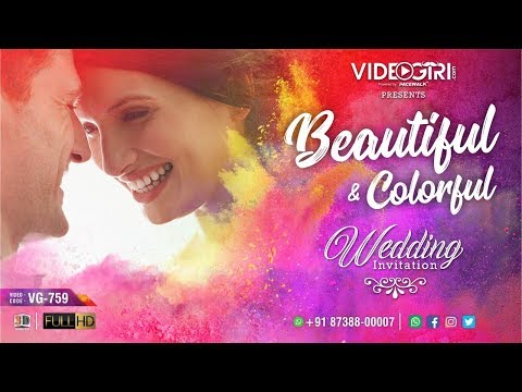 Beautiful And Colourful Wedding Invitation Video