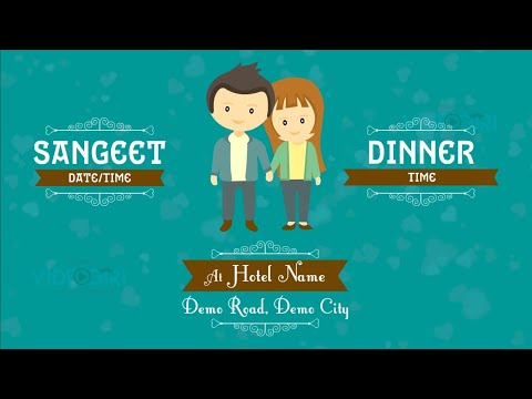 Animated Wedding Invitation Video | Unique Modern Groom Side Invite | VG-707