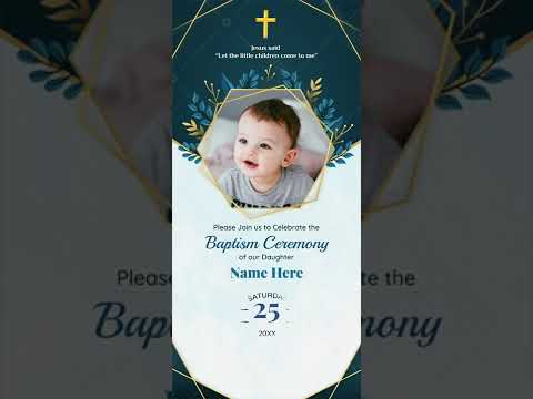 Custom Baptism Video Invitation | VG-2157-V