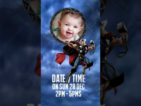 Avengers Theme Birthday Invitation Video